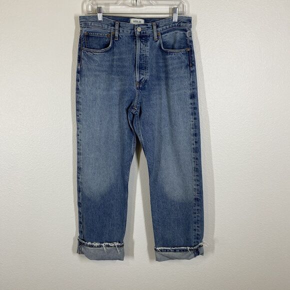 Agolde Fran Low Slung Straight Jeans Women’s 27 Intervention Button Fly Relaxed